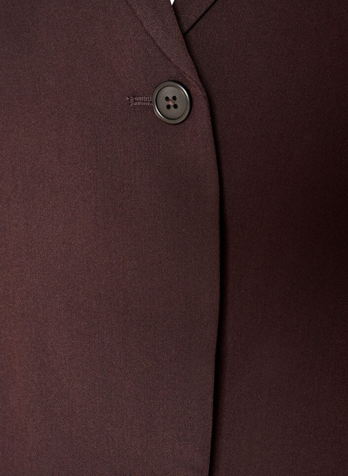 Klassisk blazer med enkel knappelukking, Brun, Packshot image number 2