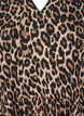 Kort A-linje kjole med leopardmønster, Brun, Packshot image number 2