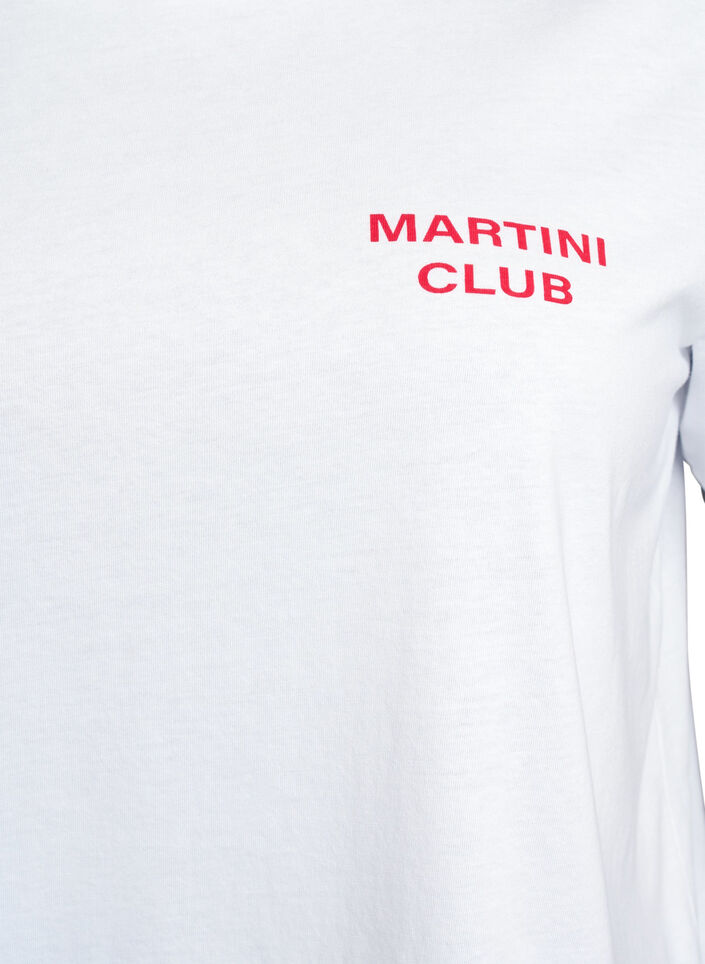 T-skjorte med trykkdetalj, Hvit, Packshot image number 2