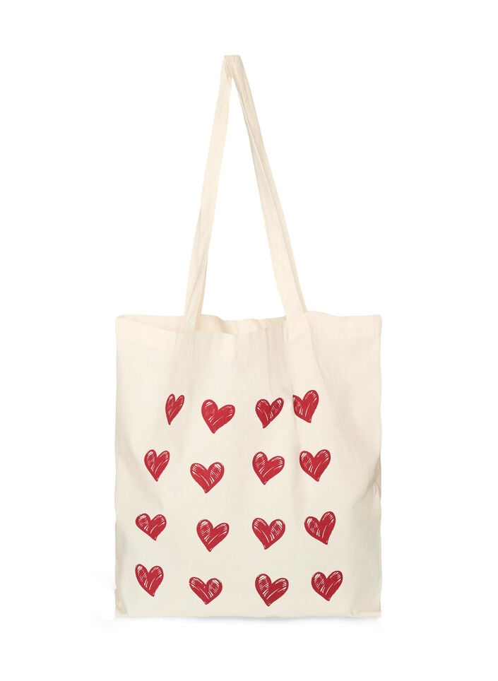 Tote bag med trykk, R&oslash;d, Packshot image number 0