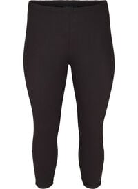 3/4-leggings med knapper, Svart 3/4-leggings med knapper