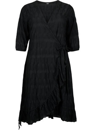 FLASH - Kjole med 3/4-ermer, Black, Packshot image number 0