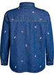 Denimskjorte med broderte jordbær, Blå, Packshot image number 1