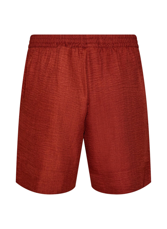 Shorts med lommer og h&oslash;y midje, R&oslash;d, Packshot image number 1