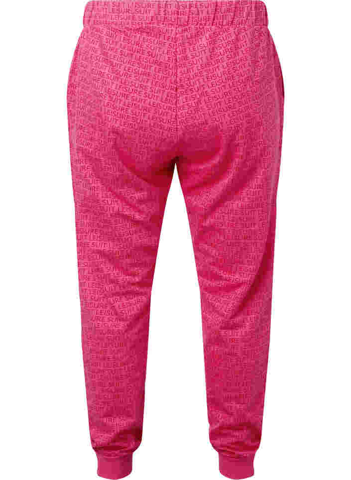 Joggebukser med mønster og lommer, Hot Pink AOP, Packshot image number 1