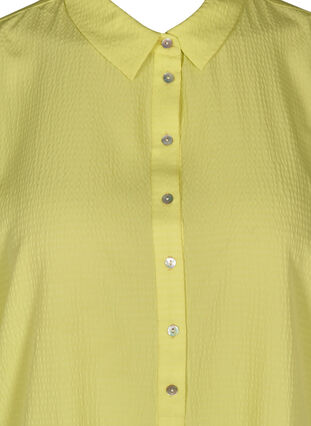Kortermet oversized skjorte, Sunny Lime, Packshot image number 2