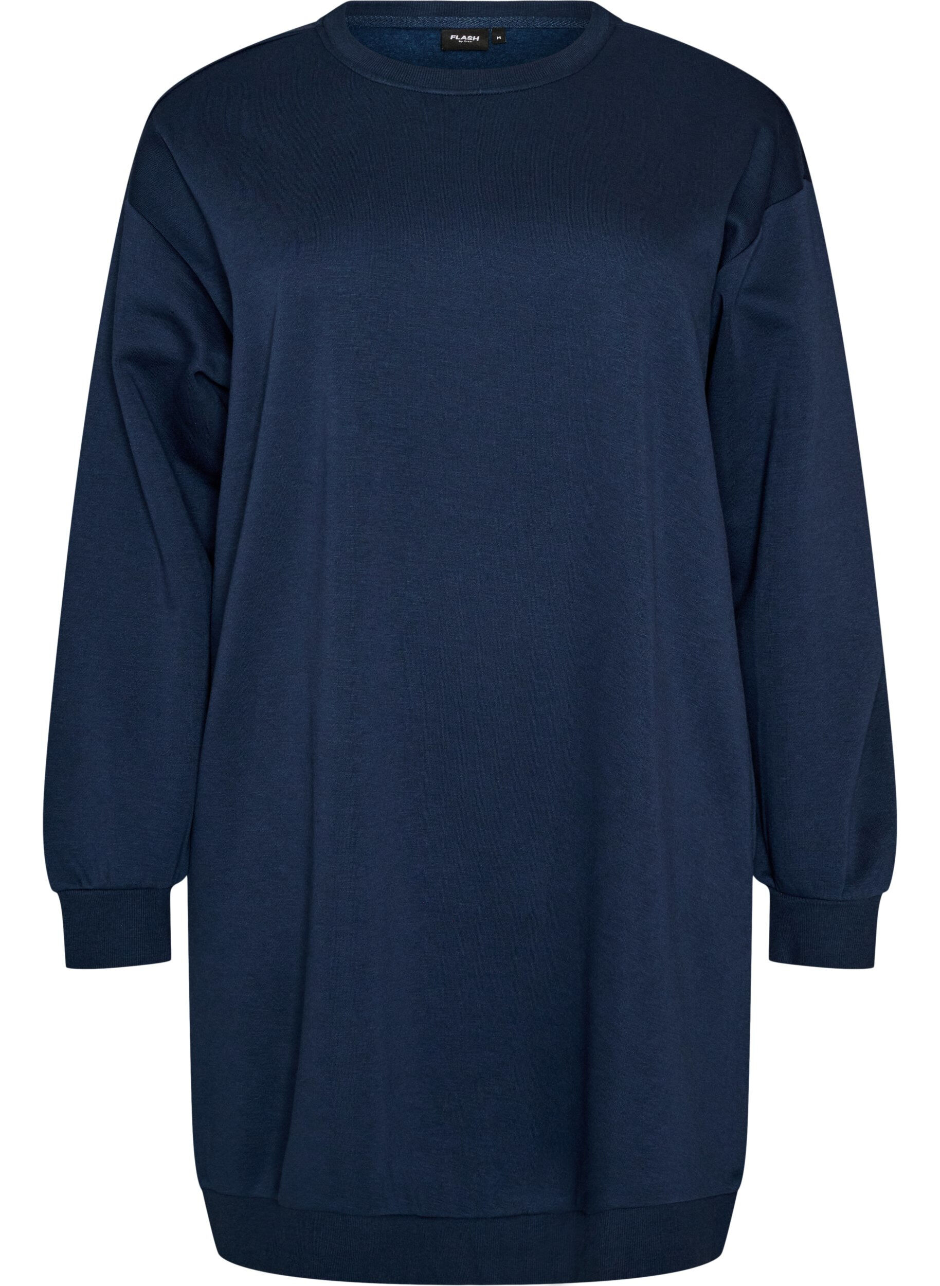 ZizziLoose genserkjole med lommer, Bl&aring;, Packshot image number 0