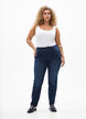 Slim fit jeans med vanlig midje, Dark Blue, Model image number 0