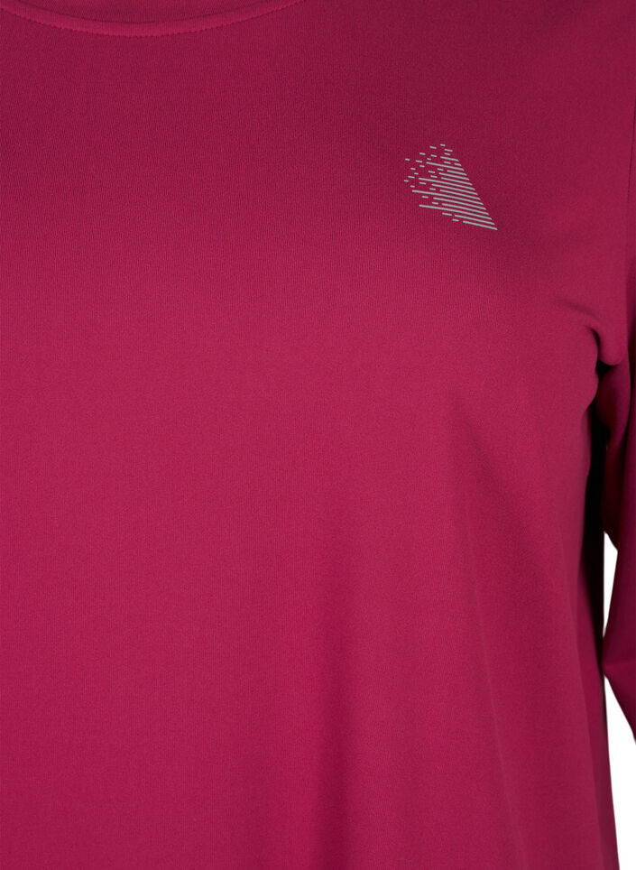 Treningsbluse med 3/4-ermer, R&oslash;d, Packshot image number 2
