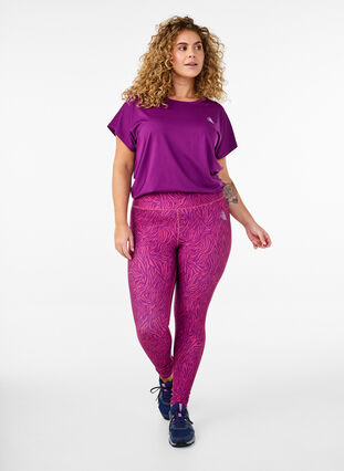 Zizzi 7/8 trentights med dyreprint, Charisma AOP, Model image number 2