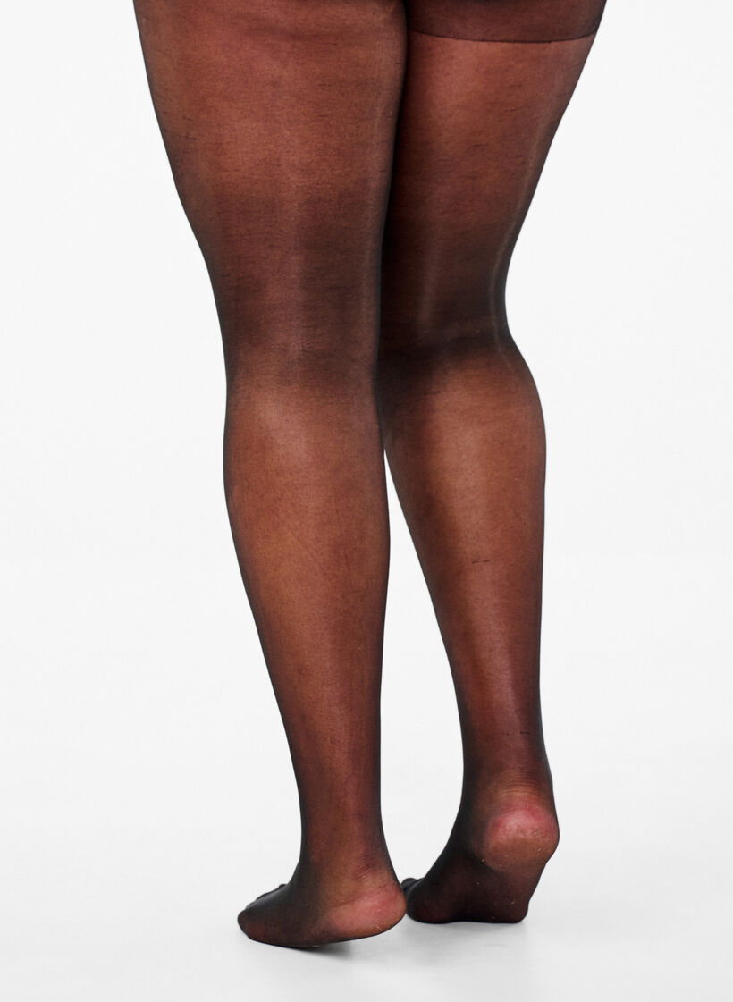 L&oslash;pebestandige 30 denier str&oslash;mpebukser, Svart, Model image number 1