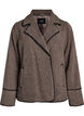 Teddyjakke med kontrastdetaljer, Brun, Packshot image number 0