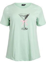 FLASH - T-skjorte med motiv, Grayed Jade Drink
