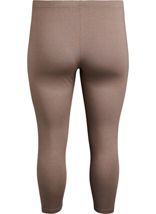 Zizzi Basis 3/4 leggings i viskose, Brun, Packshot image number 1