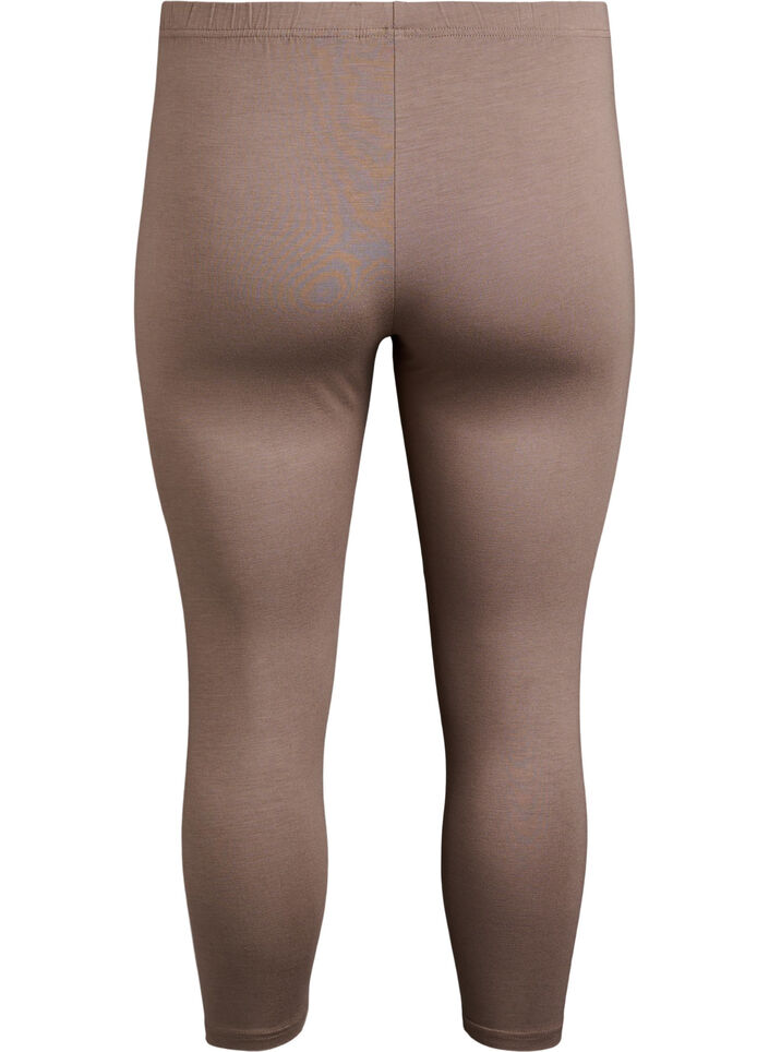 Basis 3/4 leggings i viskose, Brun, Packshot image number 1