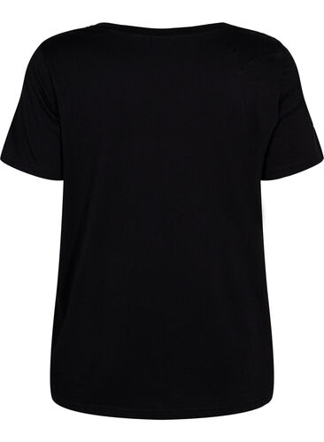 T-skjorte til trening med trykk, Black w. Bad Ass, Packshot image number 1