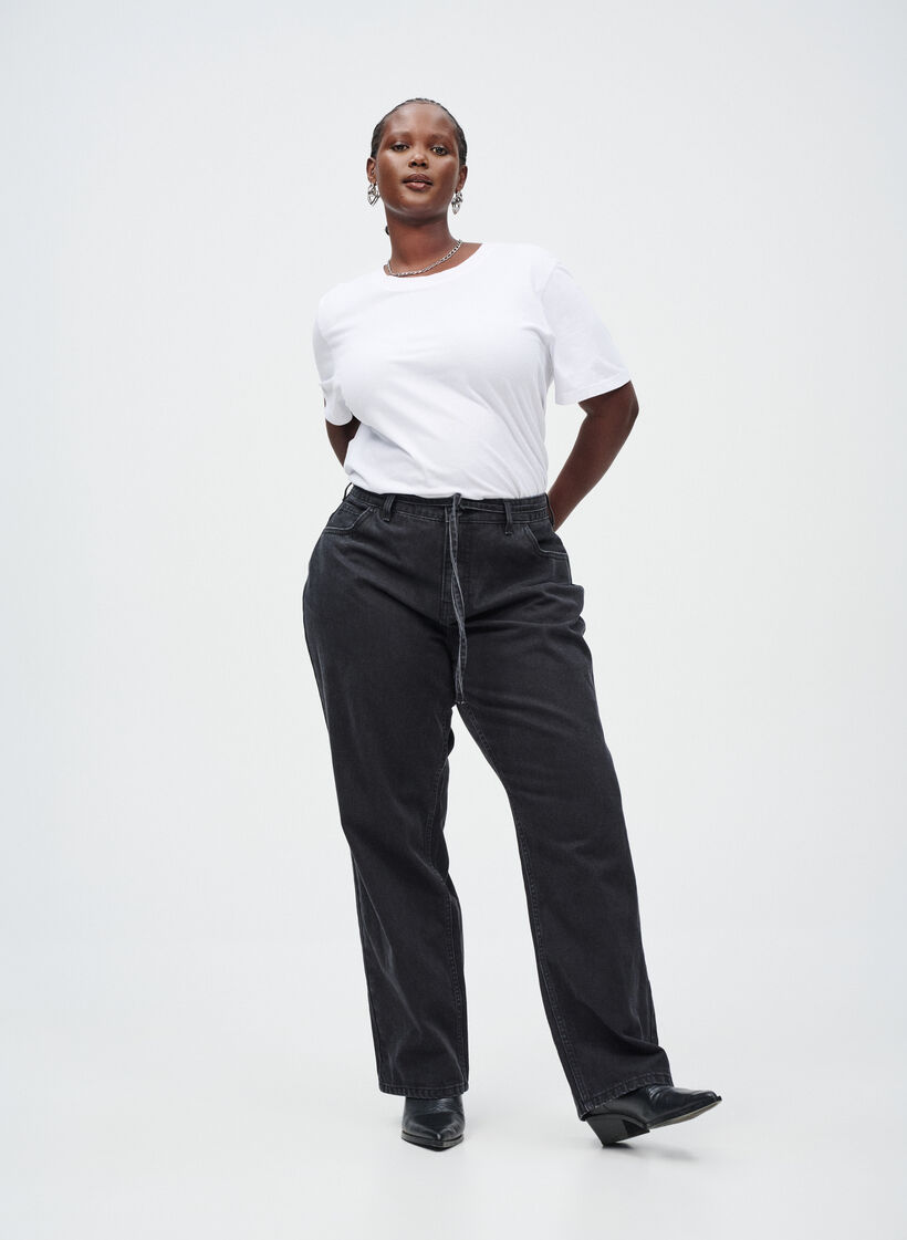 Jeans med snørebånd, , Model