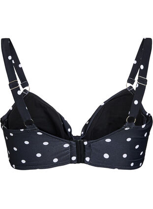 Zizzi Bikinioverdel med bøyle og mønster, Svart, Packshot image number 1
