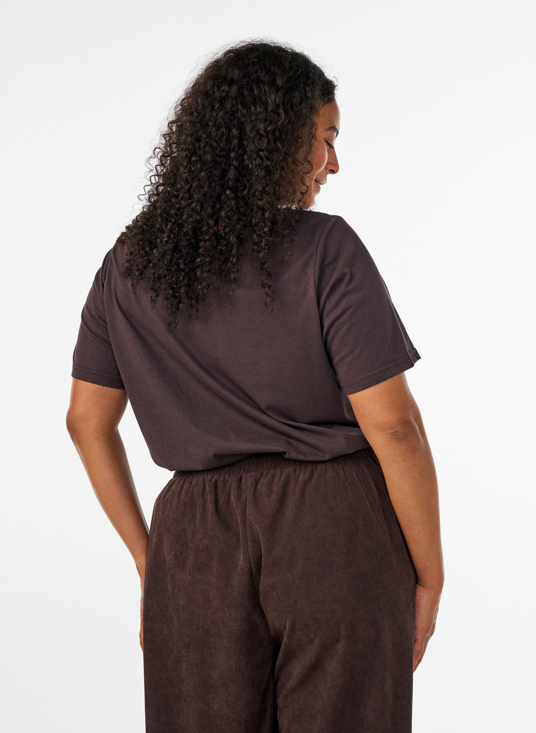 ZizziT-skjorte med trykk, Brun, Model image number 2