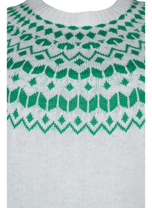 Strikkegenser med jacquardmønster, Jolly Green Comb, Packshot image number 2