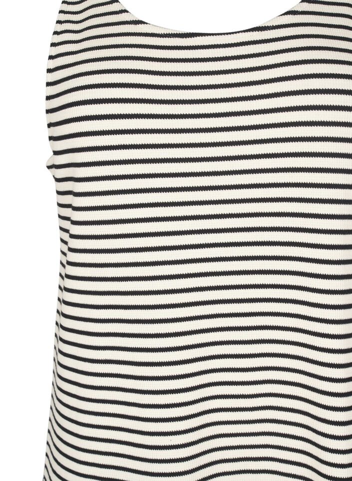 Stripete midi tankkjole, White Black Stripe, Packshot