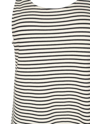 Zizzi Stripete midi tankkjole, White Black Stripe, Packshot image number 2