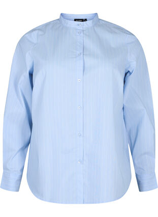 FLASH - Nålestripet skjorte, Light Blue Stripe, Packshot image number 0