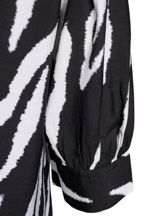 Zizzi Bluse med smokk og lange ermer, Svart, Packshot image number 3