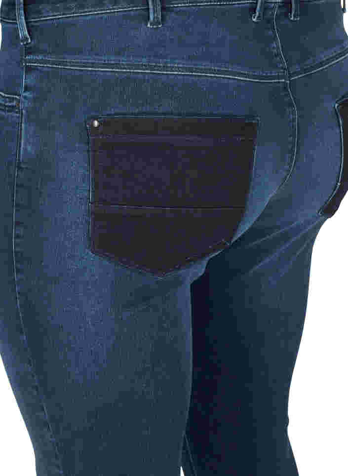 Super slim Amy jeans med høyt liv, Dark blue, Packshot image number 3