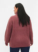 Strikket genser med h&oslash;y hals og glidel&aring;s, Rosa, Model image number 2