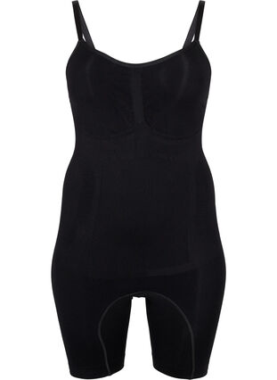 Shapewear-bodysuit med åpning i bunnen, Black, Packshot image number 0