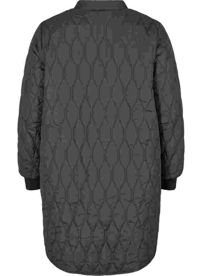 Quiltet jakke med lommer, Black, Packshot image number 1