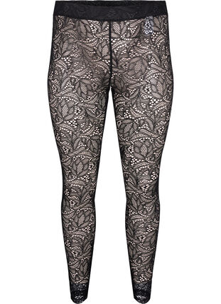 Leggings i blondemateriale, Black, Packshot image number 0