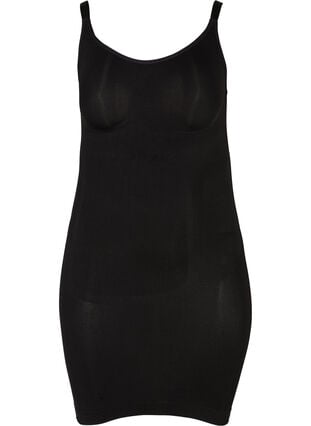 Zizzi Shapewear kjole med tynne stropper, Svart, Packshot image number 0