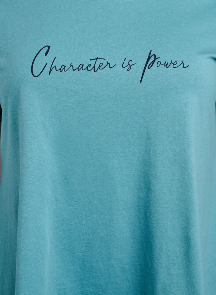 T-skjorte med rund hals og A-linje form, Grønn, Packshot image number 2