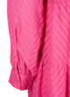 Kort, strukturmønstret kjole med volangkrage, Magenta, Packshot image number 3