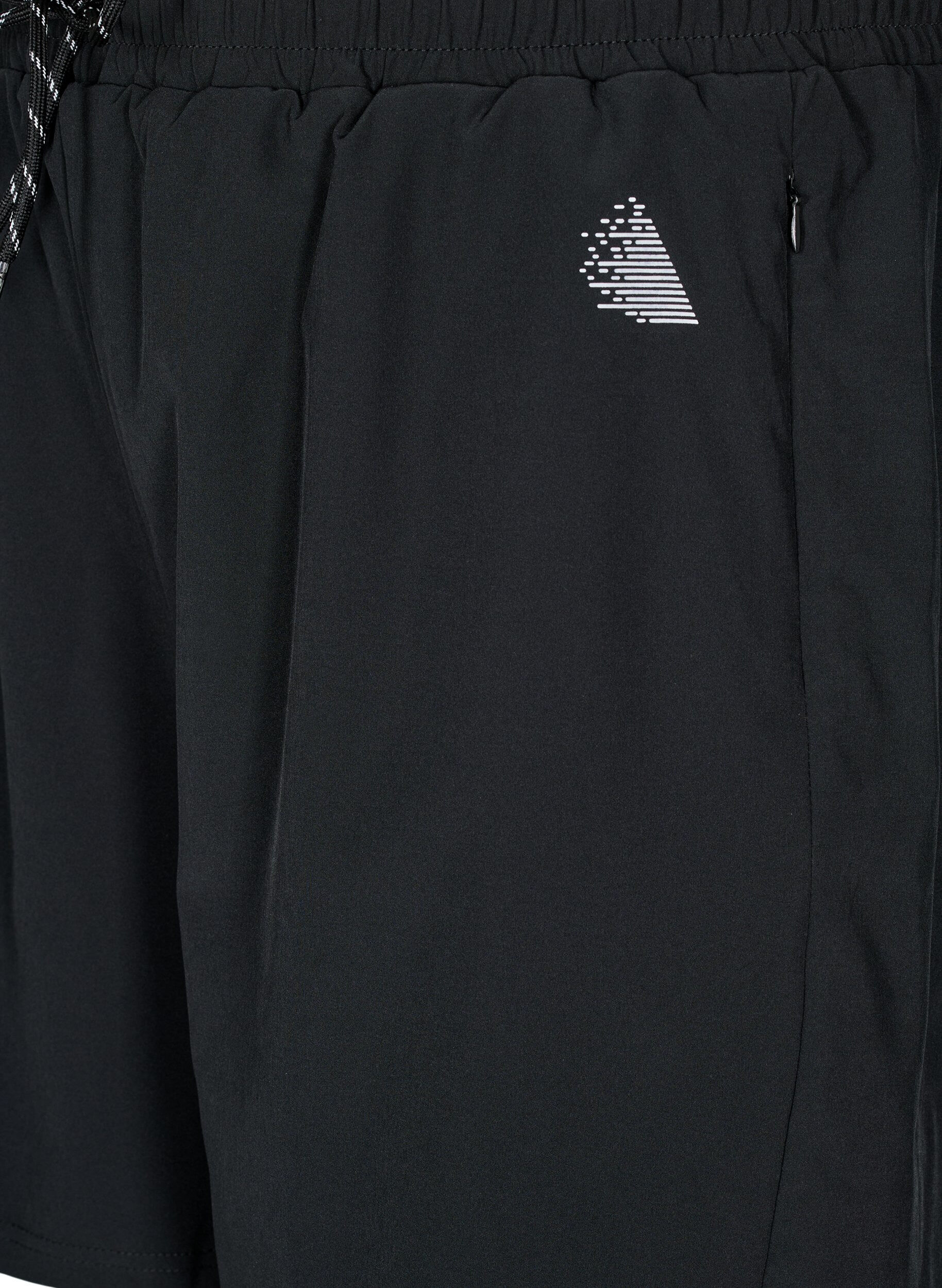 Zizzi Treningsshorts med innershorts, Svart, Packshot image number 2