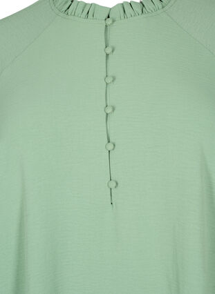 Bluse med volanger og knapper, Green Bay, Packshot image number 2