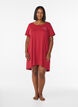 Kortermet nattkjole i &oslash;kologisk bomull, R&oslash;d, Model image number 1