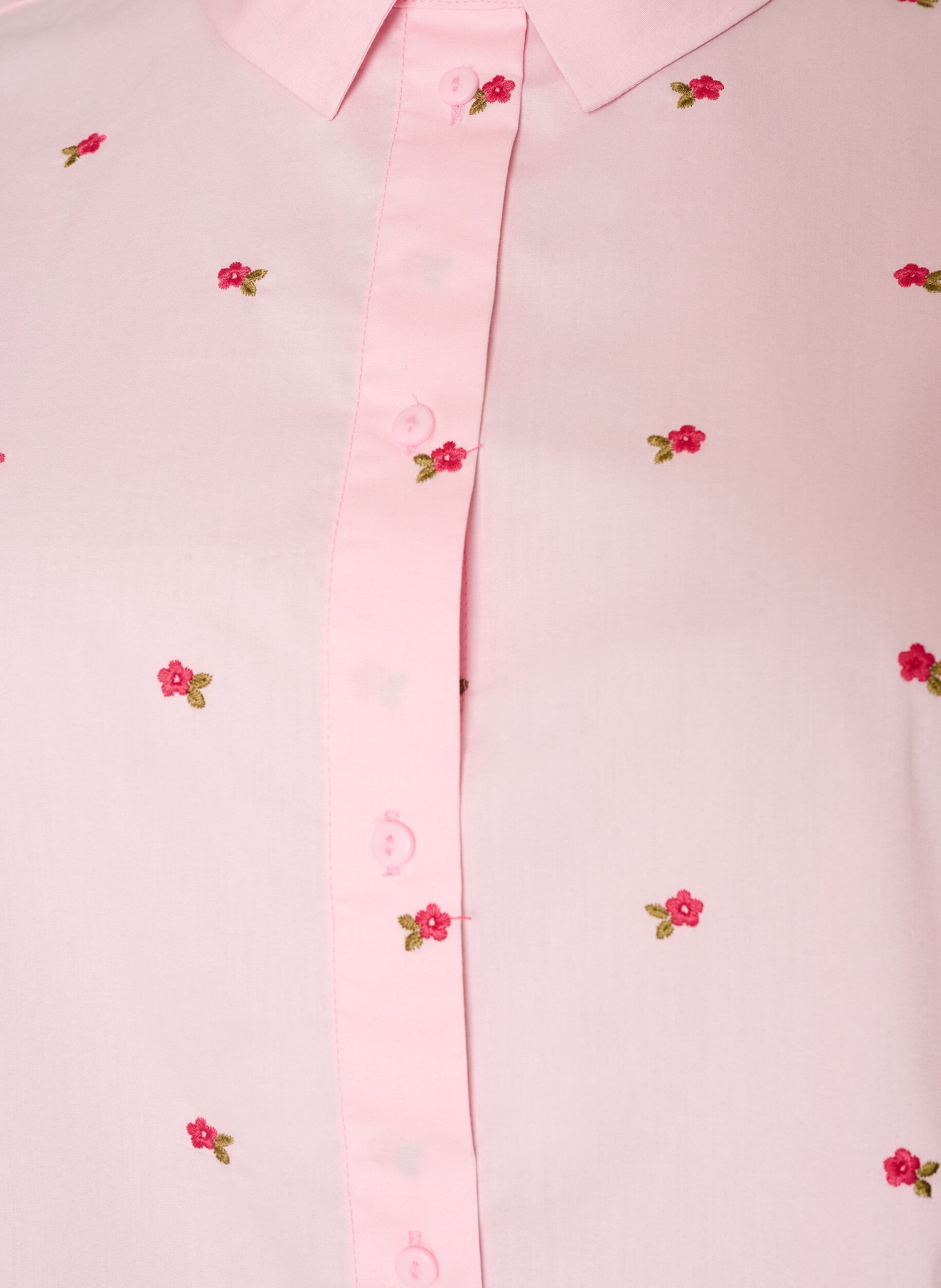 ZizziSkjorte med broderte blomster, Rosa, Packshot image number 2