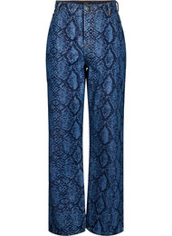 Emily jeans med dyretrykk, Denim Snake AOP