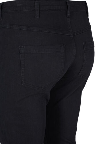 Ekstra slim Sanna jeans med normal høyde på livet, Black, Packshot image number 3