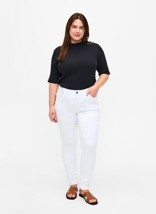 Viona jeans med normal midje, White, Model image number 0