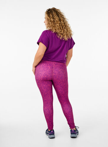 Zizzi 7/8 trentights med dyreprint, Charisma AOP, Model image number 1
