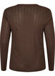 &Oslash;kologisk bomulls pyjamatopp med hullbroderi, Brun, Packshot image number 1
