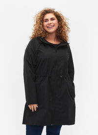 FLASH - Vannavvisende parkas med hette, Black, Model