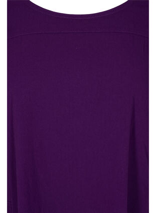 Kortermet kjole i bomull, Violet Indigo, Packshot image number 2
