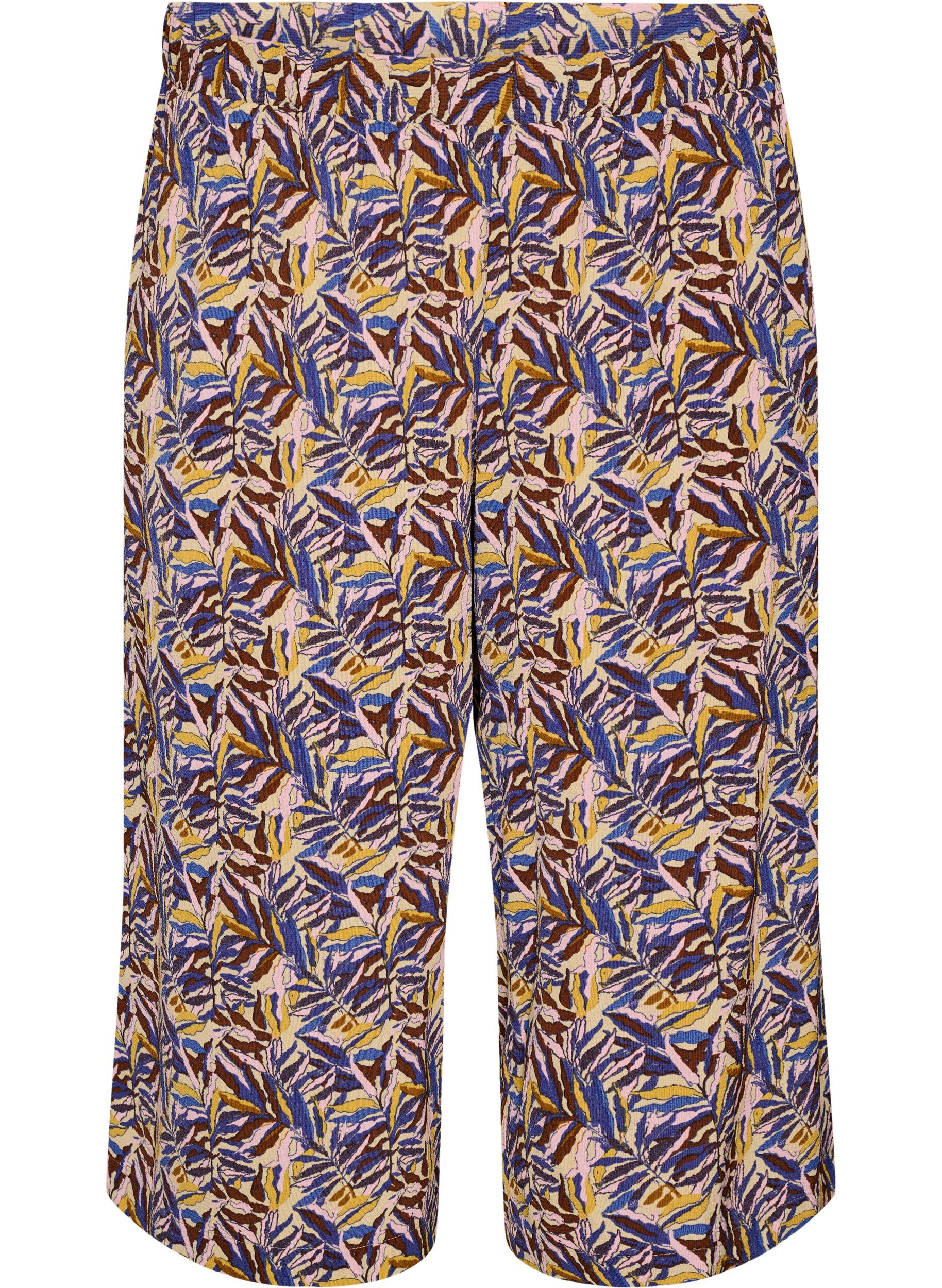 ZizziCulottebukser med m&oslash;nster, Beige, Packshot image number 0