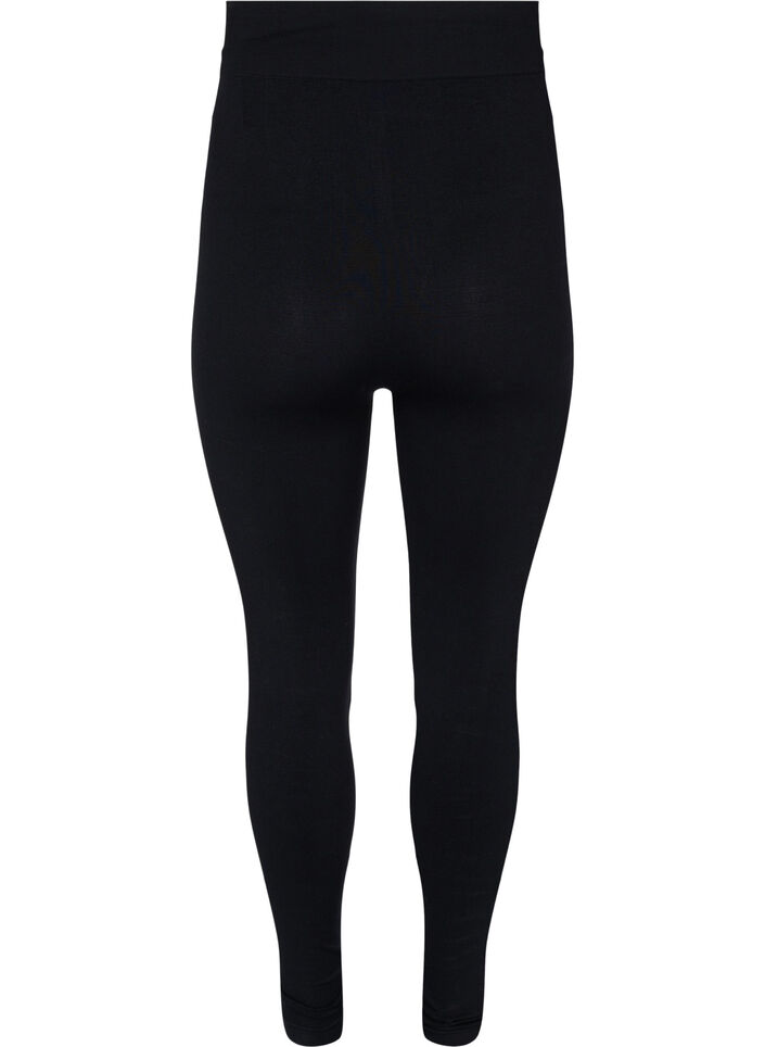 Sømløs leggings til gravide, Black, Packshot image number 1