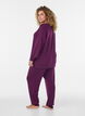 Langermet jersebluse med rund hals, Lilla, Model image number 2